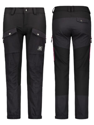 FJELL PANTS WO'S BLACK DK GREY PINK