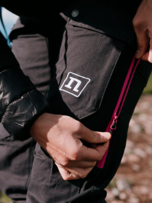 FJELL PANTS WO'S BLACK DK GREY PINK