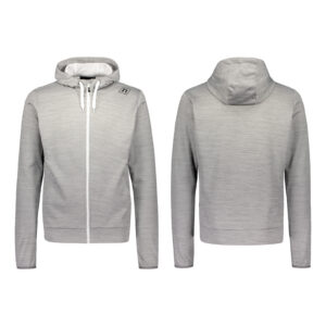 TRACK HOODIE KIDS 19 GREY MELANGE WHITE