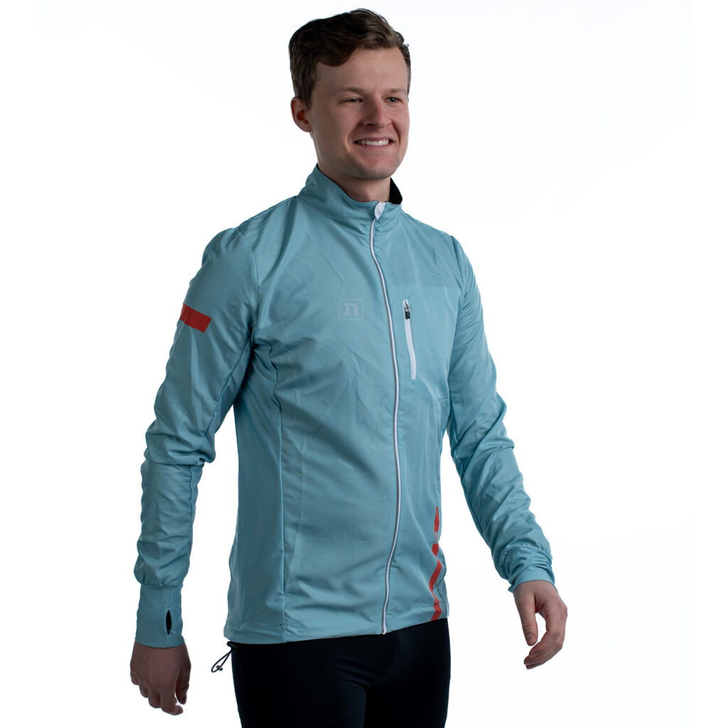 RUNNING JKT PLUS UX DUST BLUE/ORANGE 22