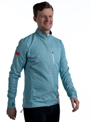RUNNING JKT PLUS UX DUST BLUE/ORANGE 22