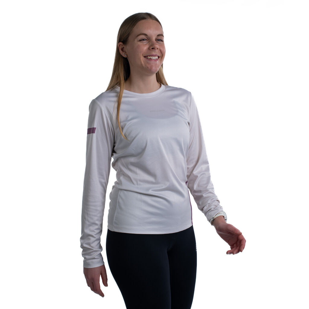 MILER T-SHIRT LS WO'S WARM GREY/PLUM 22