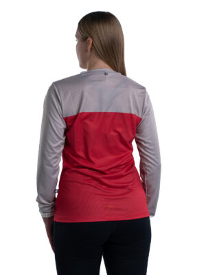 MILER T-SHIRT LS WO'S RED/BEIGE 22