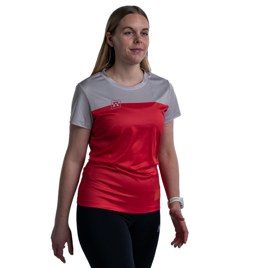MILER T-SHIRT WO'S RED/BEIGE 22
