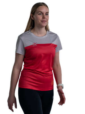 MILER T-SHIRT WO'S RED/BEIGE 22
