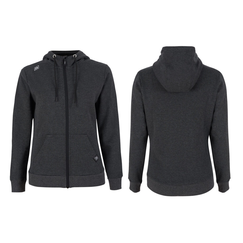 TRACK HOODIE WO 23 BLACK/MELANGE
