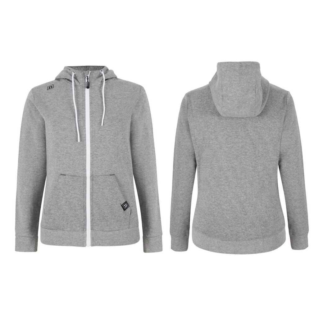 TRACK HOODIE WO 23 LIGHT GREY/MELANGE