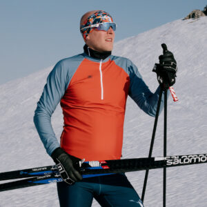 HEATWAVE SWEATER UX BLUE/RED