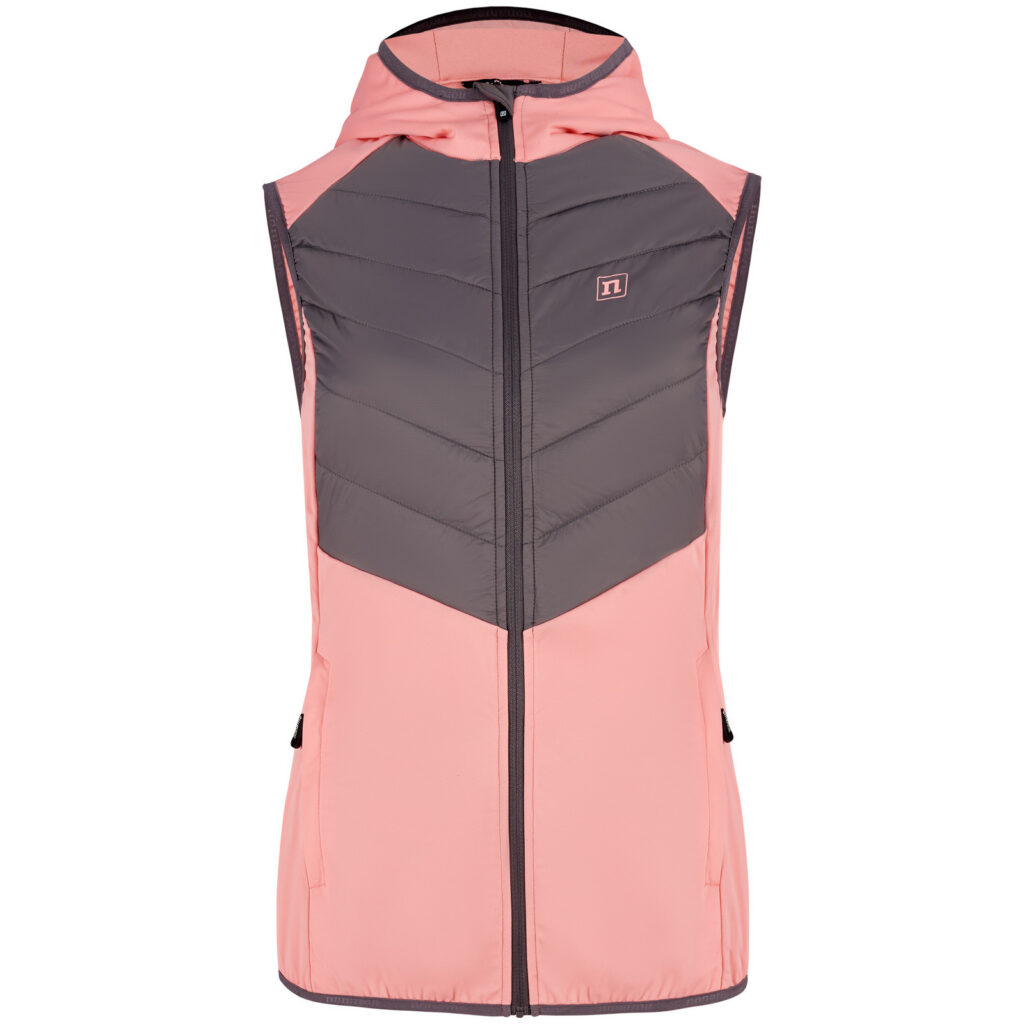 HYBRID VEST WO SALMON ROSE/GREY