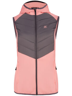 HYBRID VEST WO SALMON ROSE/GREY