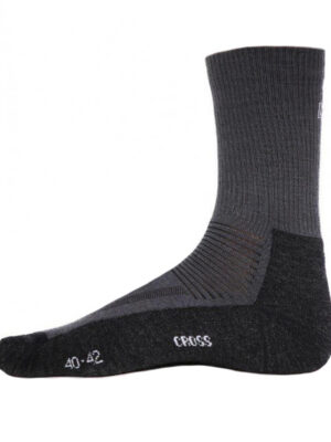 CROSS MERINO SOCKS DARK GREY