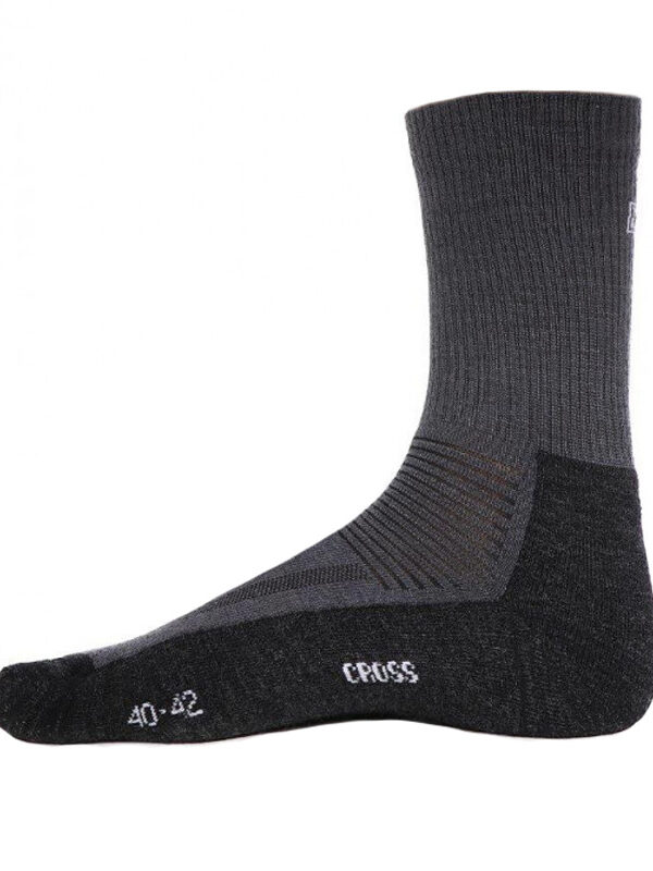 CROSS MERINO SOCKS DARK GREY