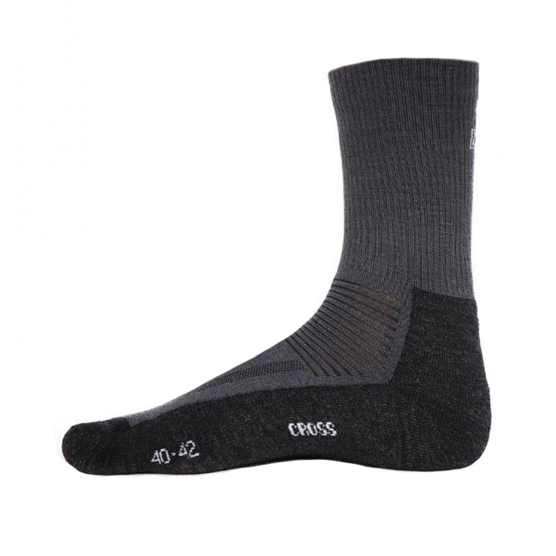 CROSS MERINO SOCKS DARK GREY