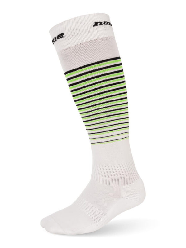 O-SOCKS WHITE/NEON GREEN