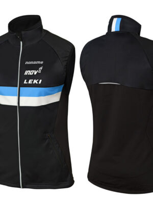 WARM UP VEST UX BLACK/LIGHT BLUE/WHITE