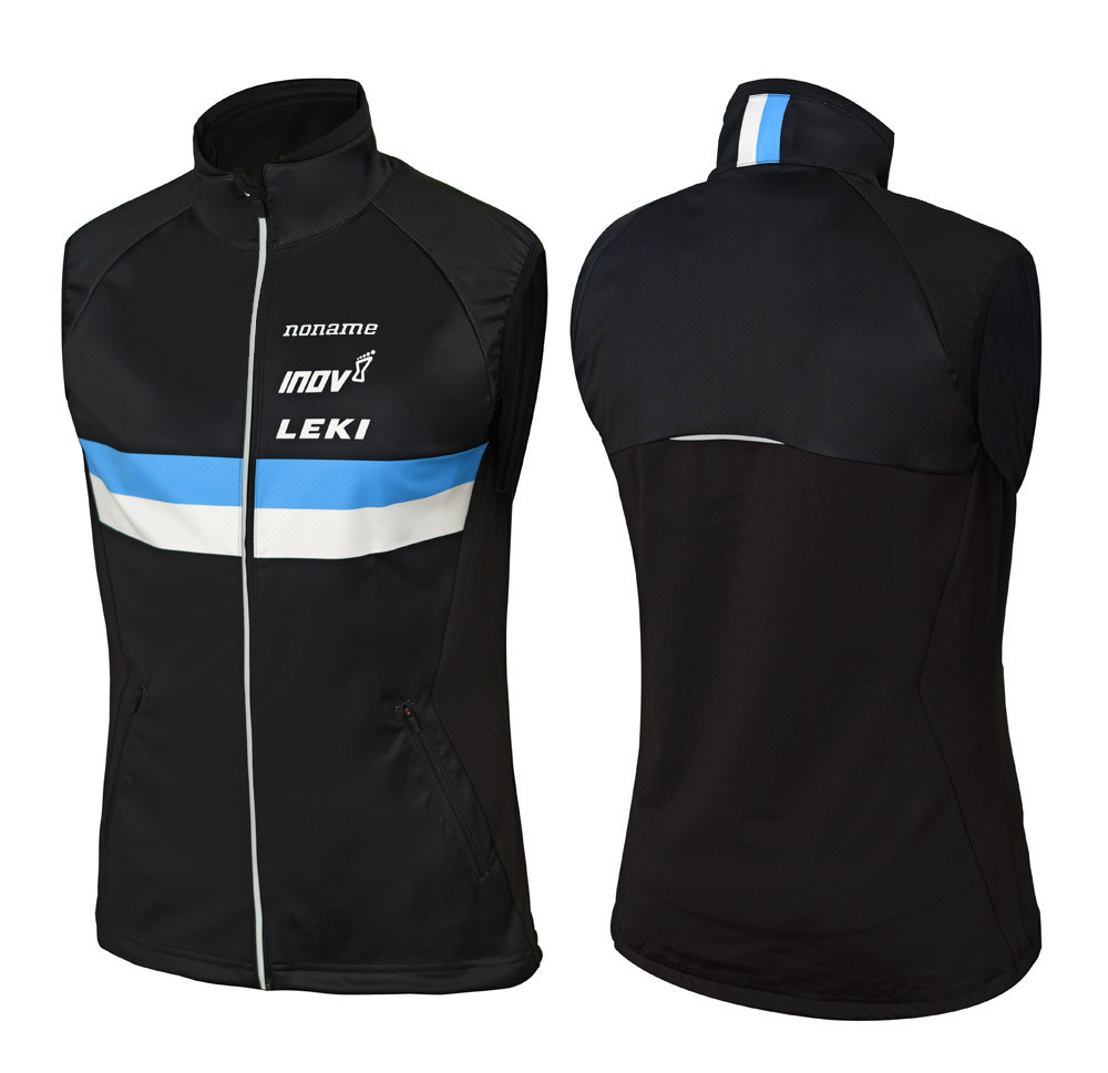 WARM UP VEST UX BLACK/LIGHT BLUE/WHITE