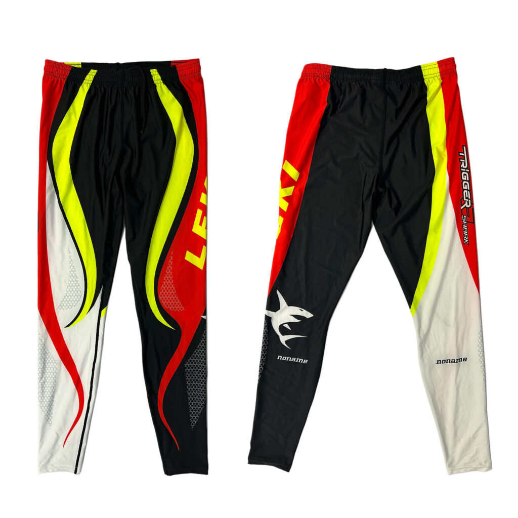 BIATHLON RACING TIGHTS UX BLACK/RED/NEON YELLOW/LEKI