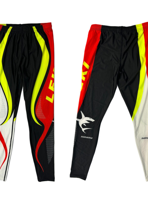 BIATHLON RACING TIGHTS UX BLACK/RED/NEON YELLOW/LEKI