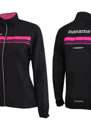 EXERCISE JACKET WO'S BLACK/PINK/WHITE STRIPES