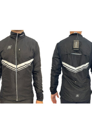 RUNNING JACKET UX BLACK/WHITE STRIPES