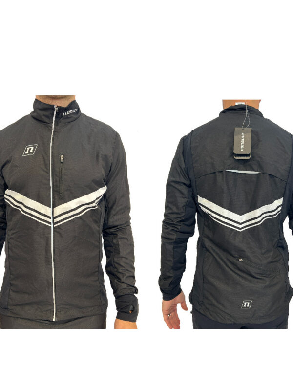 RUNNING JACKET UX BLACK/WHITE STRIPES