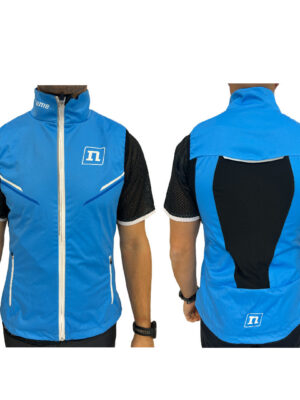 PRO SOFTSHEL VEST UX CYAN/WHITE/BLUE STRIPES
