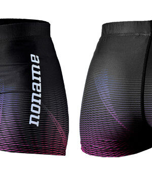 EMMA SHORT TIGHTS WO'S BLACK WITH THIN PINK LINES