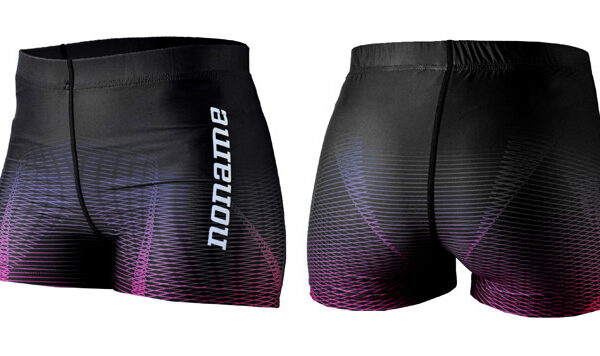 EMMA SHORT TIGHTS WO'S BLACK WITH THIN PINK LINES