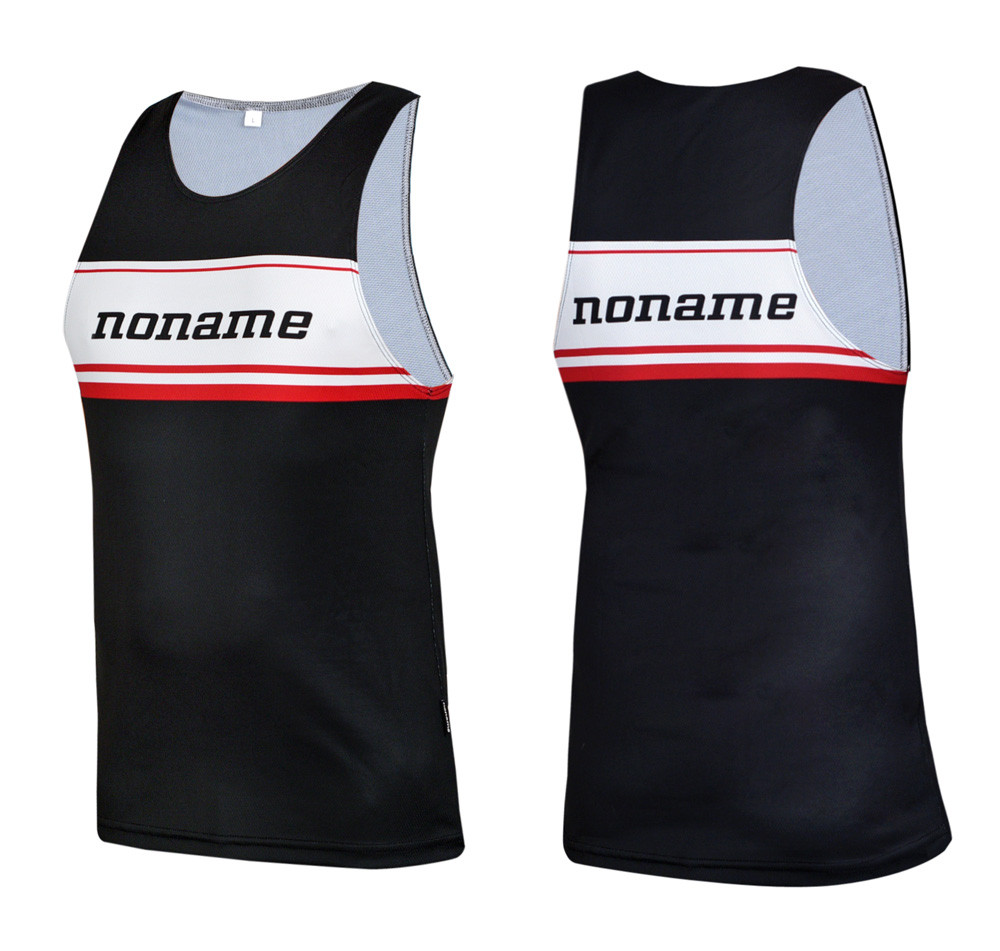 RUNNING SINGLET PLUS UX BLACK/WHITE/RED
