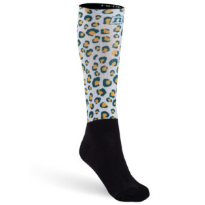 O-SOCKS DOTS LEOPARD WHITE