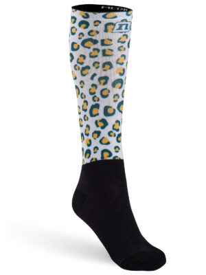 O-SOCKS DOTS LEOPARD WHITE