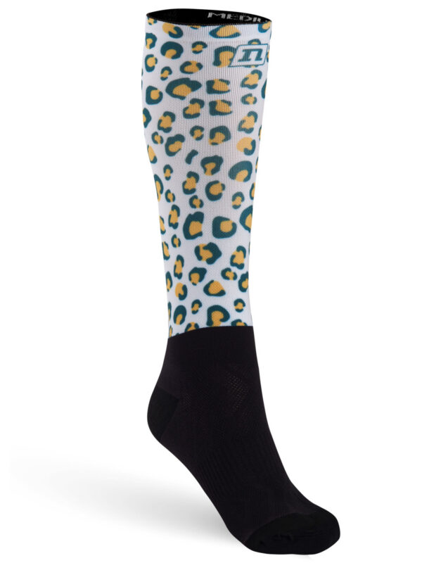 O-SOCKS DOTS LEOPARD WHITE