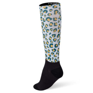 O-SOCKS DOTS LEOPARD WHITE