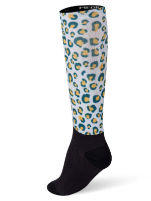 O-SOCKS DOTS LEOPARD WHITE