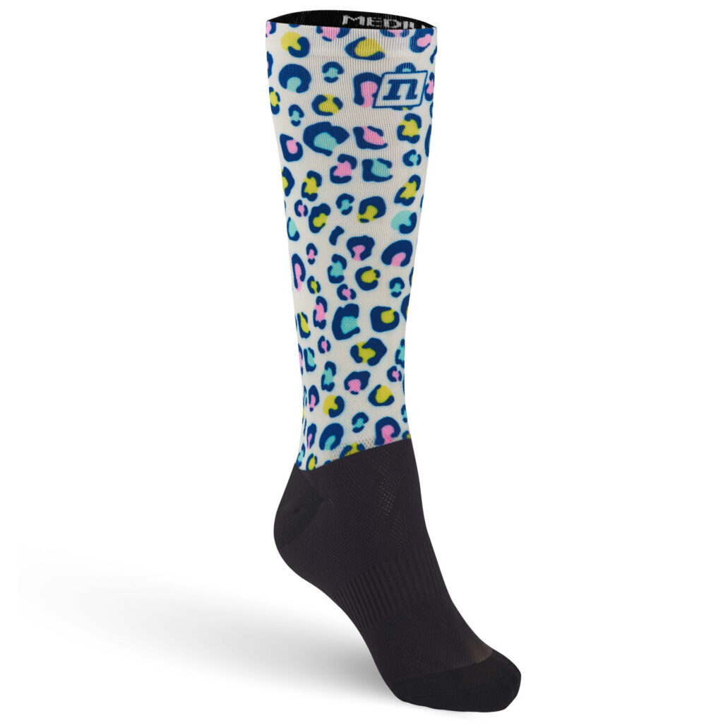 O-SOCKS DOTS LEOPARD RAINBOW
