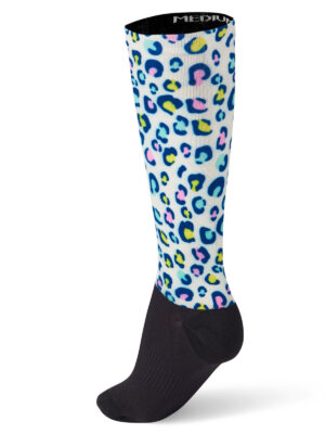 O-SOCKS DOTS LEOPARD RAINBOW