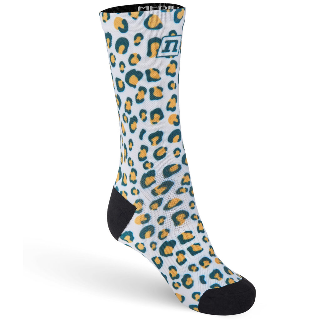CREW SOCKS LEOPARD WHITE