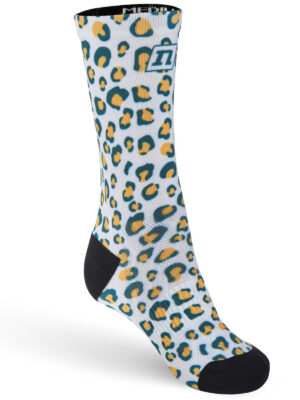 CREW SOCKS LEOPARD WHITE
