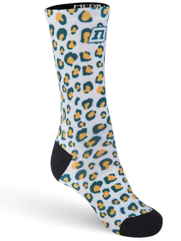 CREW SOCKS LEOPARD WHITE