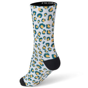 CREW SOCKS LEOPARD WHITE