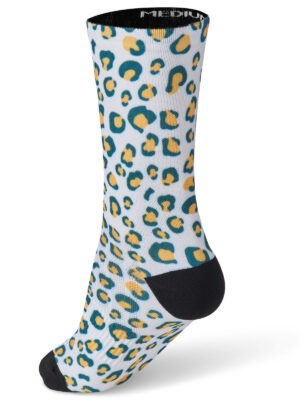 CREW SOCKS LEOPARD WHITE