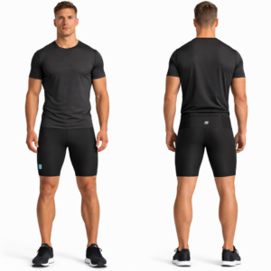 FLEX HALF LONG TIGHTS MEN BLACK