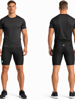 FLEX HALF LONG TIGHTS MEN BLACK