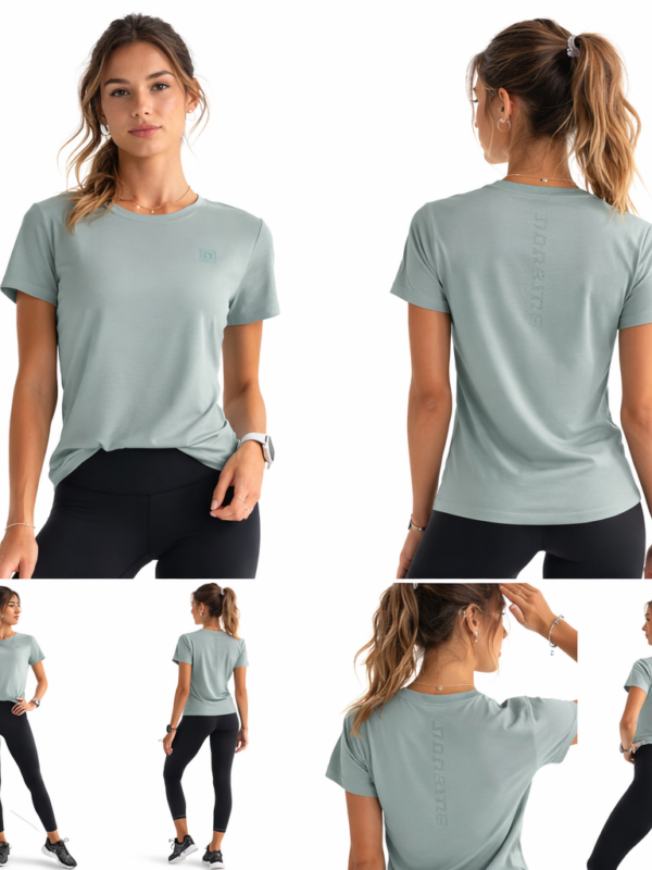 PACE TEE WO DUSTY GREEN
