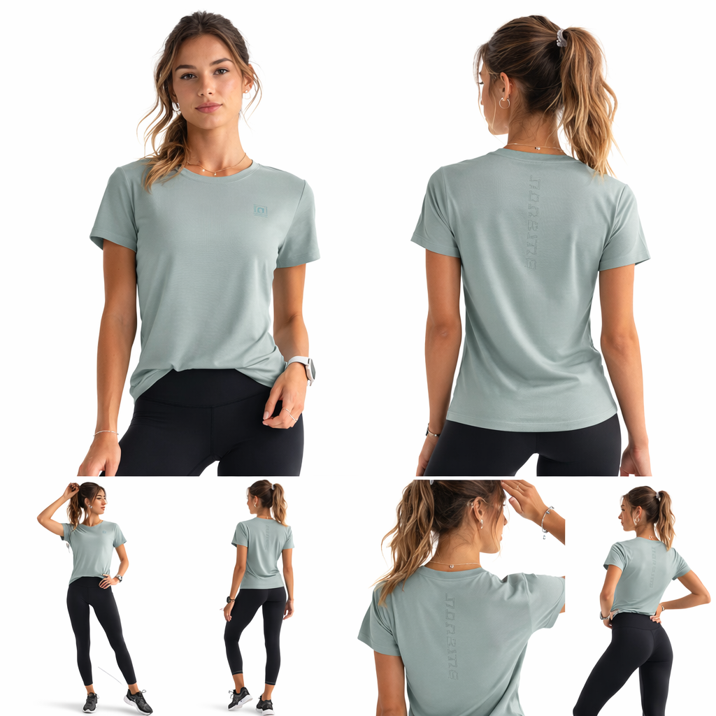 PACE TEE WO DUSTY GREEN