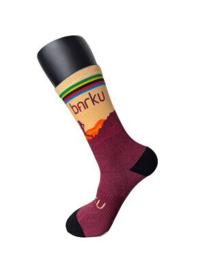 BARKU CREW SOCKS BURGUNDY